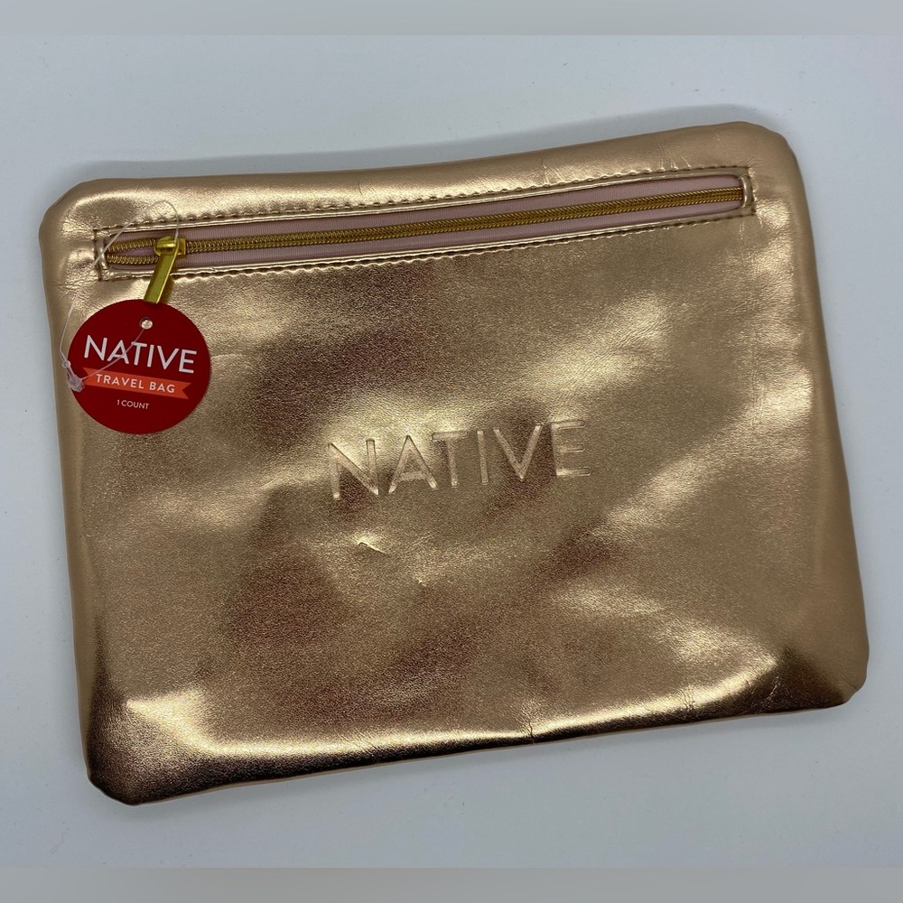 Native Rose Gold Cosmetic Bag NWT